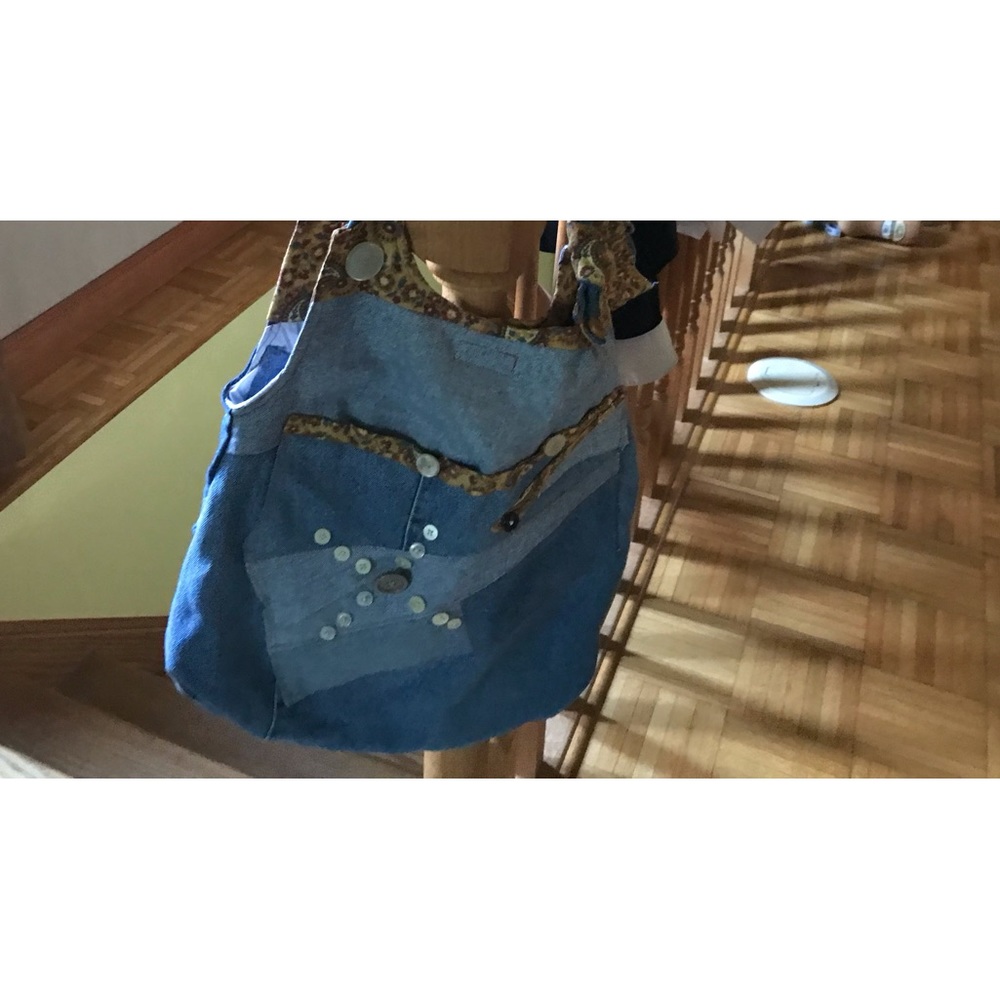 Handmade hobo bag with ring handle